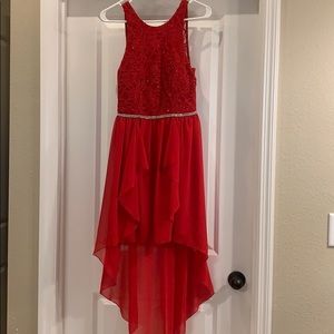 Beautiful Red lace and rhinestone  Dress! 💃🏼